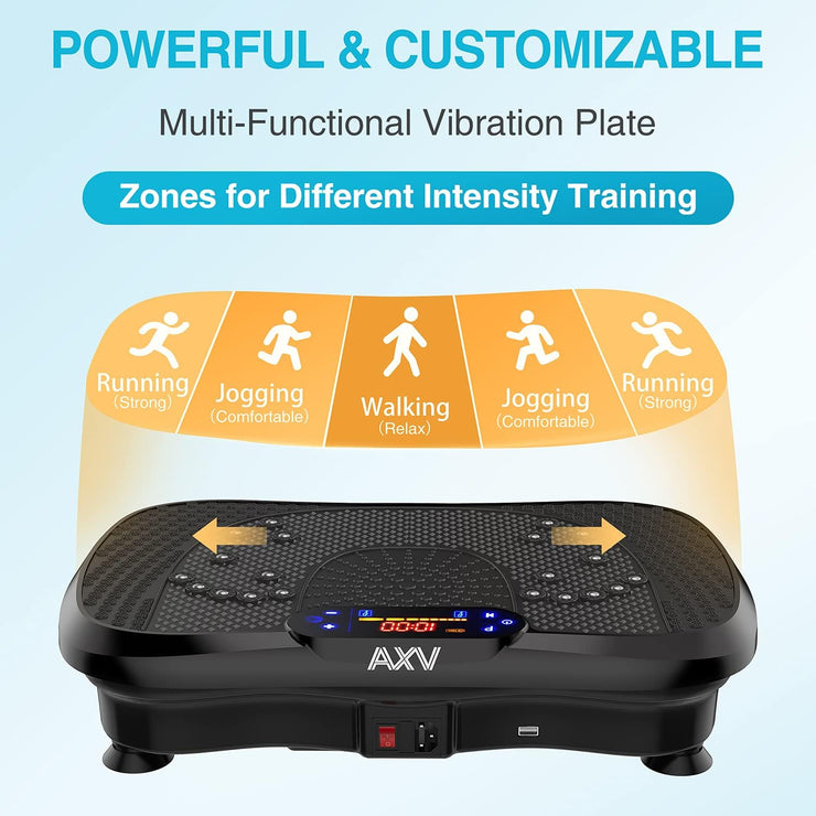 AXV Vibration Plate Fitness Platform Exercise Board Sport Gym for Weight Loss Fat Burner for Women Men