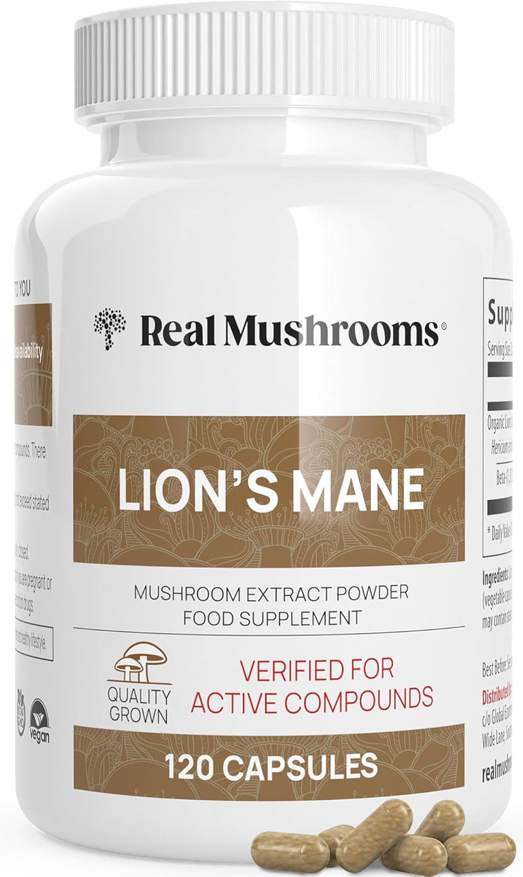 Real Mushrooms Lion’s Mane Capsules 120 Caps