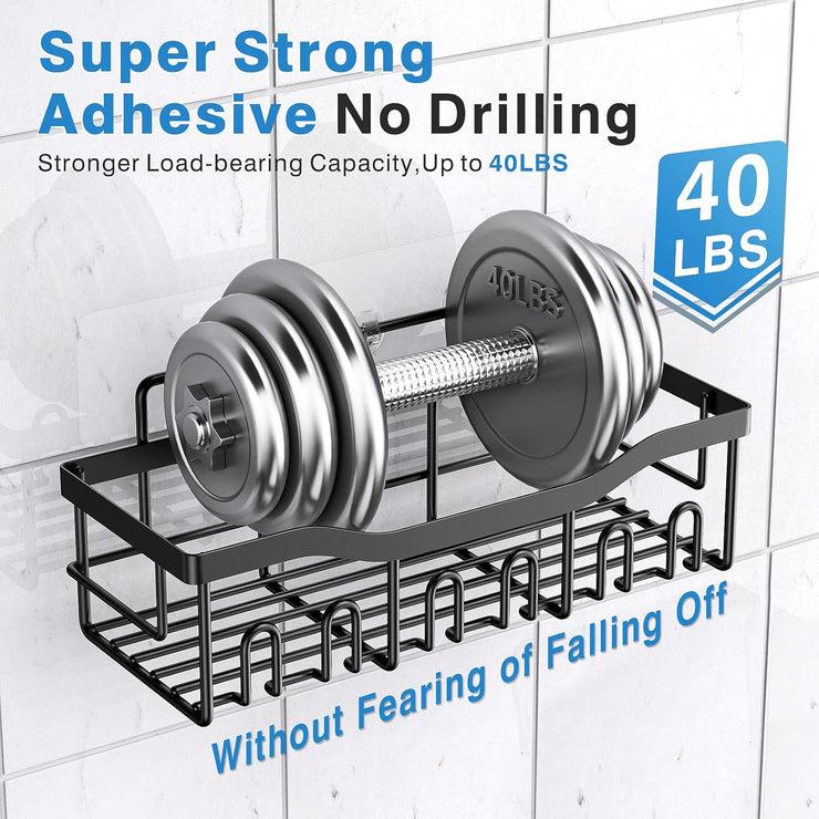 Adhesive Shower Caddy 5 Pack Rustproof Stainless Steel Bath