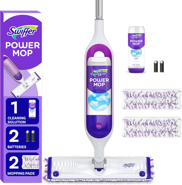 Surface Mop Kit for Floor Cleaning [2 Mopping,2 Batteries]